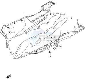 AN650 (E2) Burgman drawing SIDE LEG SHIELD (MODEL K3 K4)