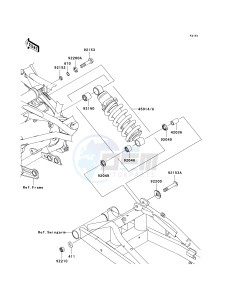 EX 650 C [NINJA 650R] (C9F) C9F drawing SUSPENSION_SHOCK ABSORBER