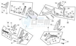 Tuono 1000 v4 R APRC ABS drawing Foot rests