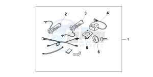 CB250 drawing GRIP HEATER ALL CB'S