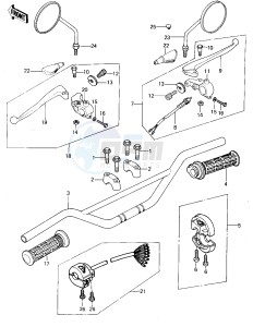 KL 250 A [KLR250] (A3-A4) [KLR250] drawing HANDLEBAR -- 80-81 KL250-A3_A4- -