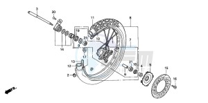 NX650 500 DOMINATOR drawing FRONT WHEEL