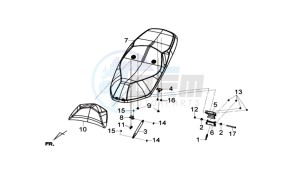 JOYMAX 125 I ABS drawing BUDDYSEAT / REAR LUGGAGE FRAME /