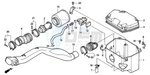 TRX300FW FOURTRAX 300 4X4 drawing AIR CLEANER