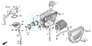 CB250 NIGHTHAWK drawing AIR CLEANER