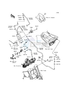 ZZR1400 ABS ZX1400JHF GB XX (EU ME A(FRICA) drawing Fuel Evaporative System