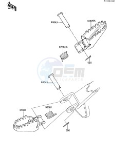 KX 80 G [KX80] (G1-G2) [KX80] drawing FOOTRESTS