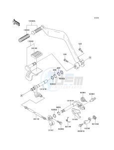 VN 1500 D[VULCAN 1500 CLASSIC] (D1-D2) [VULCAN 1500 CLASSIC] drawing GEAR CHANGE MECHANISM