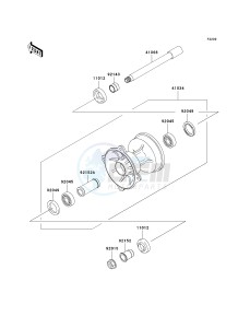 KX 250 L [KX250] (L4) [KX250] drawing FRONT HUB