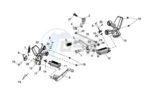 WOLF 125 EFI drawing FOOT REST / SHIFT LEVER / BRAKE PEDAL