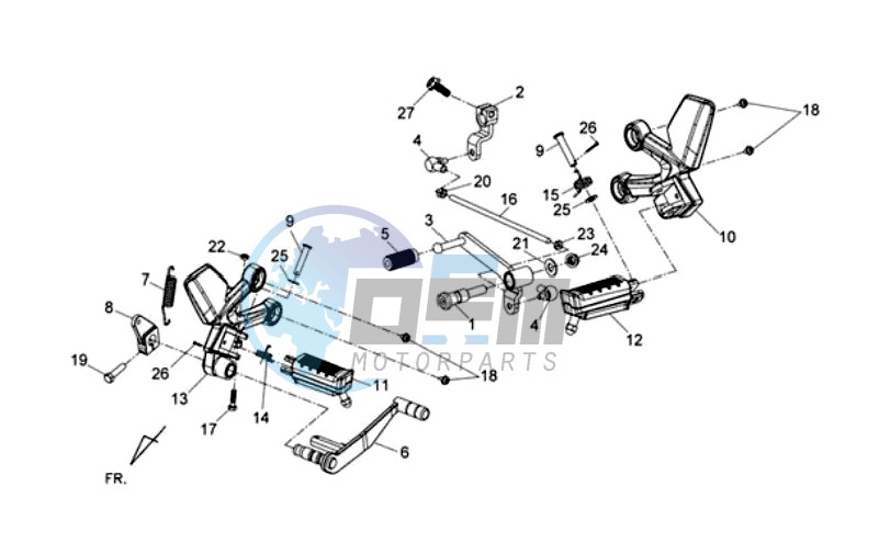 FOOT REST / SHIFT LEVER / BRAKE PEDAL