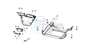 GTS 300i 2012 drawing REAR FENDER / INNER SHIELD