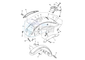 XVS DRAG STAR 125 drawing FENDER