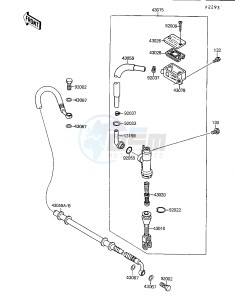 KSF 250 A [MOJAVE 250] (A8-A9) [MOJAVE 250] drawing REAR MASTER CYLINDER