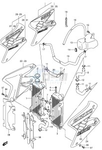 DR-Z400 (E1) drawing RADIATOR (MODEL K2 K3 K4)