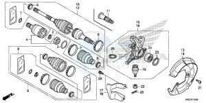 TRX420TM1G TRX500FA Europe Direct - (ED) drawing FRONT KNUCKLE/FRONT DRIVE SHAFT