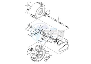 YFM X WARRIOR 350 drawing REAR WHEEL