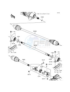 MULE PRO-DX KAF1000EGF EU drawing Drive Shaft-Propeller