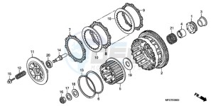 CB600F39 France - (F / CMF ST 25K) drawing CLUTCH