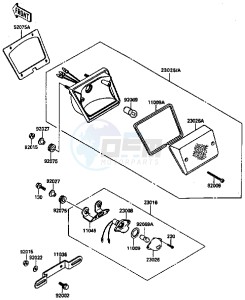 KL 650 A [KLR650] (A6-A9) [KLR650] drawing TAILLIGHT-- S- -