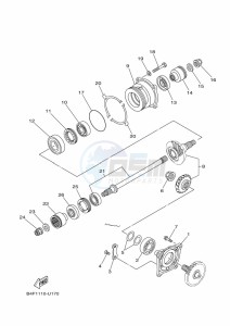 YFM700FWAD YFM7NGPAK (B4FN) drawing MIDDLE DRIVE GEAR