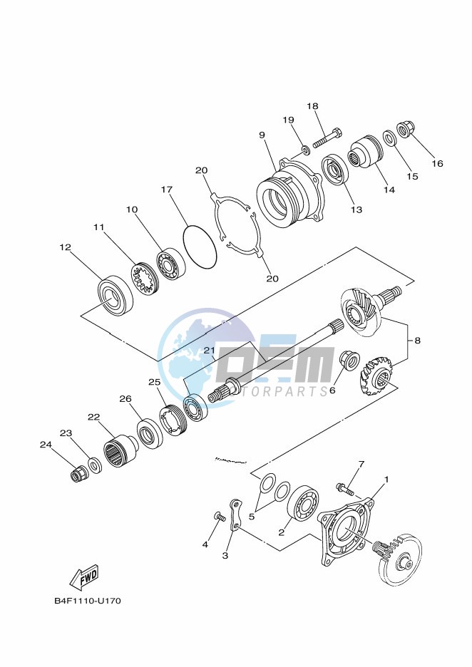 MIDDLE DRIVE GEAR