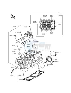 ER-6N ER650EGF XX (EU ME A(FRICA) drawing Cylinder Head