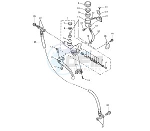 YZF R 750 drawing FRONT MASTER CYLINDER 2