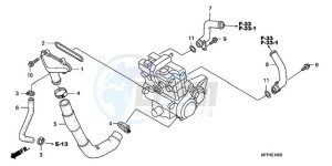 CB1300SA9 UK - (E / ABS BCT MKH MME TWO TY2) drawing WATER PIPE