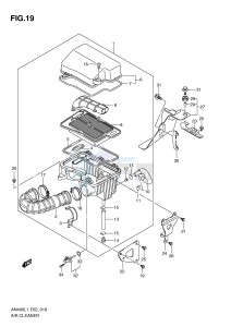 AN400 (E2) Burgman drawing AIR CLEANER