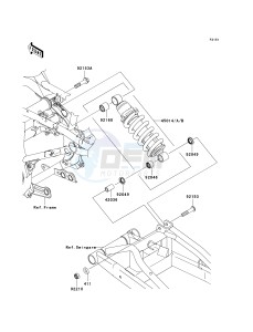 ER 650 A [ER-6N (AUSTRALIAN] (A6F-A8F) A7F drawing SUSPENSION_SHOCK ABSORBER