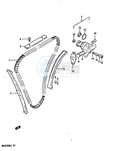 GSX550E (E1) drawing CAM CHAIN