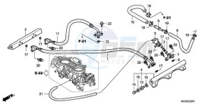 GL18009 France - (F / AB CMF NAV) drawing THROTTLE BODY (TUBING)