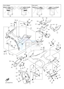 YZF-R1 998 R1 (2CR1 2CR2) drawing COWLING 2