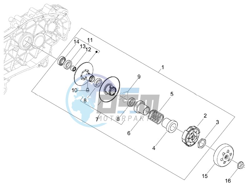 Driven pulley