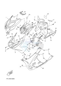 NS50N AEROX NAKED (1PL1 1PL1 1PL1) drawing LEG SHIELD