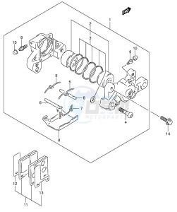 GSX600F (E2) Katana drawing REAR CALIPER