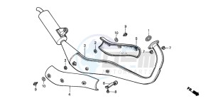 NSR50F drawing EXHAUST MUFFLER