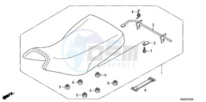 TRX500FAC drawing SEAT