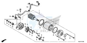 CB500XD CB500X Continue » UK - (E) drawing STARTER MOTOR