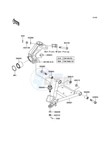 MULE_610_4X4 KAF400AFF EU drawing Suspension