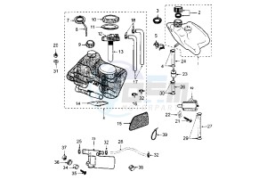 LOOXOR TSDI - 50 cc drawing FUEL AND OIL TANK