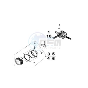 SAT 250 SC drawing CRANKSHAFT AND ZUIGER