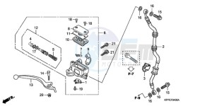 CBR125RWA Europe Direct - (ED / BLA) drawing FR. BRAKE MASTER CYLINDER