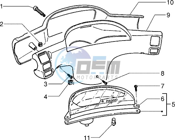 Speedometers Kms. - handlebar cover