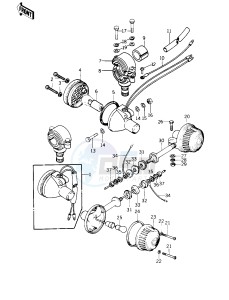 KZ 1000 B [KZ1000 LTD] (B1-B2) [KZ1000 LTD] drawing TURN SIGNALS -- 77-78 B1_B2- -