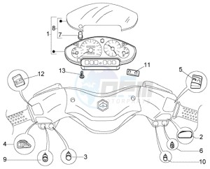 X8 125 PM36200-PM36300 drawing Electrical device - Speedometers Kms