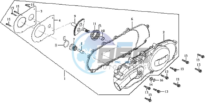 CRANKCASE COVER LEFT