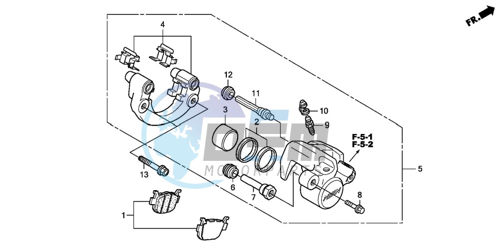 REAR BRAKE CALIPER (FES1257/A7)(FES1507/A7)