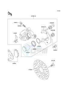 KLF 300 [BAYOU 300] (B15-B17) [BAYOU 300] drawing FRONT BRAKE-- KLF300-B17- -